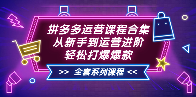 【副业项目3861期】拼多多运营课程合集：从新手到运营进阶，拼多多新手开店教程视频-E创连盟