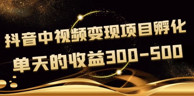 【副业项目4157期】黄岛主《抖音中视频变现项目孵化》单天的收益300-500 操作简单粗暴-E创连盟