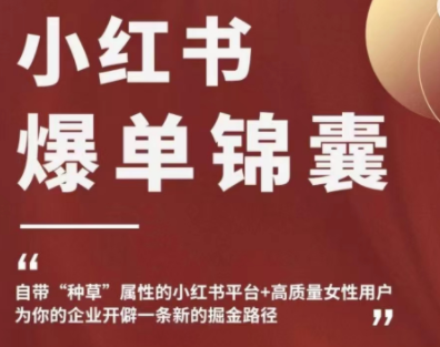 【副业项目4942期】小红书爆单锦囊，自带种草属性+高质量女性用户，为你的企业开辟一条新的掘金路径-E创连盟
