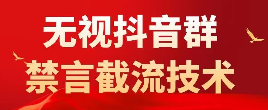 【副业项目5583期】抖音粉丝群无视禁言截流技术，抖音黑科技，直接引流，0封号（教程+软件）-E创连盟