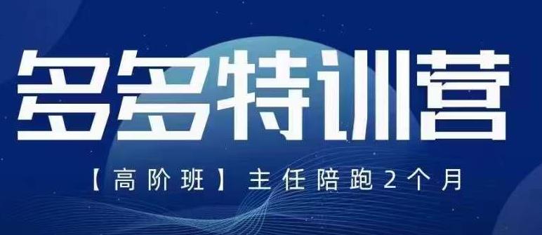 【副业项目6086期】纪主任·5月最新多多特训营高阶班，玩法落地实操，多多全掌握-E创连盟