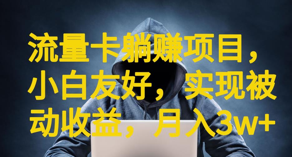 【副业项目6842期】流量卡躺赚项目，小白友好，开设后台，实现被动收益，只要出卡，就能一直赚钱，利润高昂【揭秘】-E创连盟