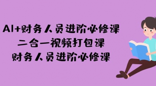 【副业项目7243期】AI + 财务人员进阶必修课二合一视频打包课，财务人员进阶必修课-E创连盟