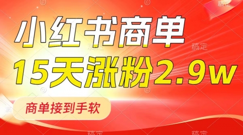 【副业项目8480期】小红书商单最新玩法，新号15天2.9w粉，接单到手软-E创连盟