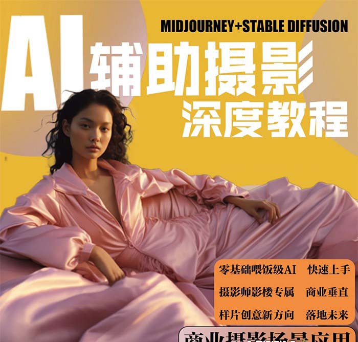 【副业8814期】2024年AI辅助摄影人工智能商业应用摄影课程（37节课）-E创连盟