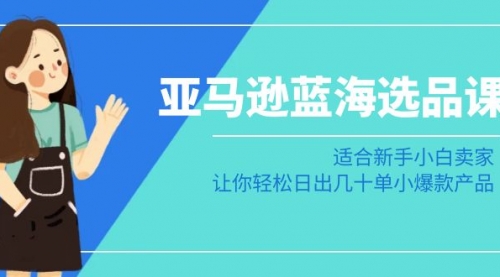 【副业8949期】亚马逊-蓝海选品课：适合新手小白卖家，让你轻松日出几十单小爆款产品-E创连盟