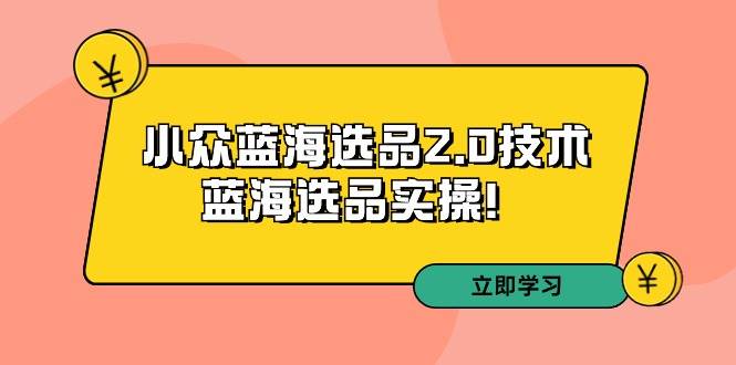 拼多多培训第33期：小众蓝海选品2.0技术-蓝海选品实操！-E创连盟