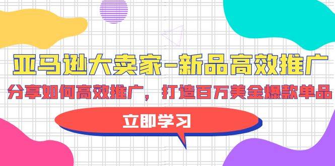 亚马逊 大卖家-新品高效推广，分享如何高效推广，打造百万美金爆款单品-E创连盟
