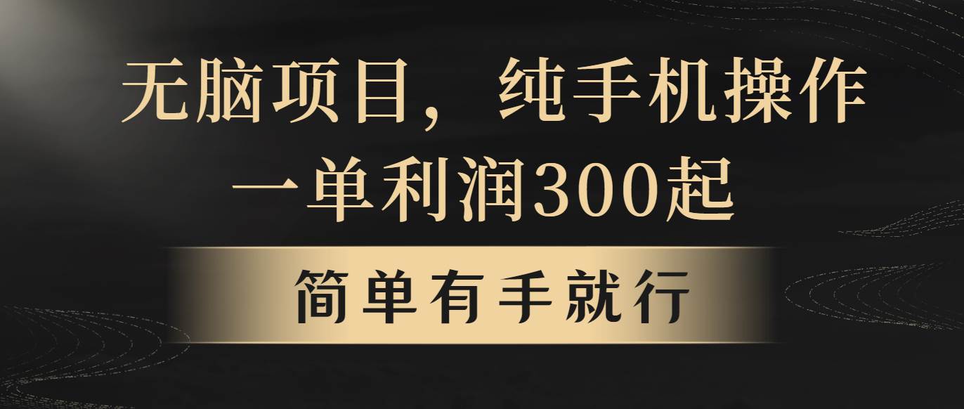 无脑项目，一单几百块，轻松月入5w+，看完就能直接操作-E创连盟