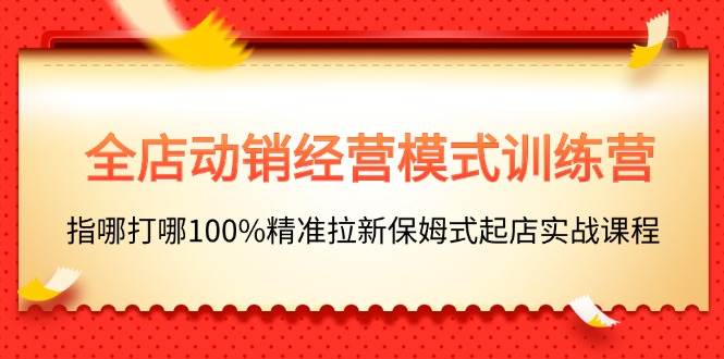 全店动销-经营模式训练营，指哪打哪100%精准拉新保姆式起店实战课程-E创连盟