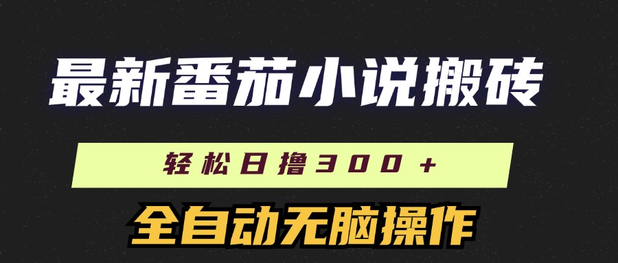 最新番茄小说搬砖，日撸300＋！全自动操作，可矩阵放大-E创连盟
