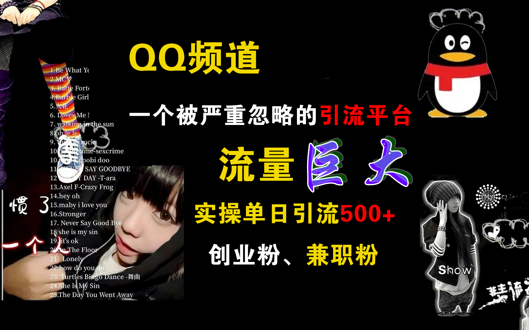 QQ频道，一个被严重忽略的引流平台，流量巨大，实操单日引流500+创业粉、兼职粉-E创连盟