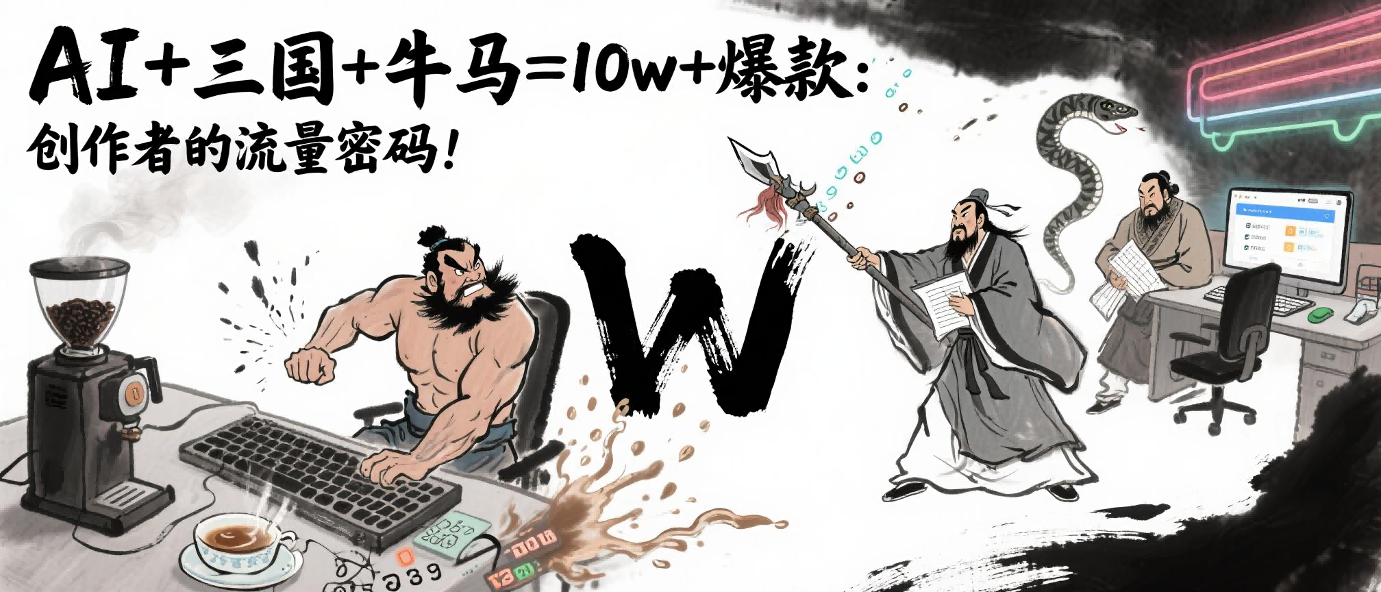 AI+三国+牛马=10w+爆款：创作者的流量密码！-E创连盟